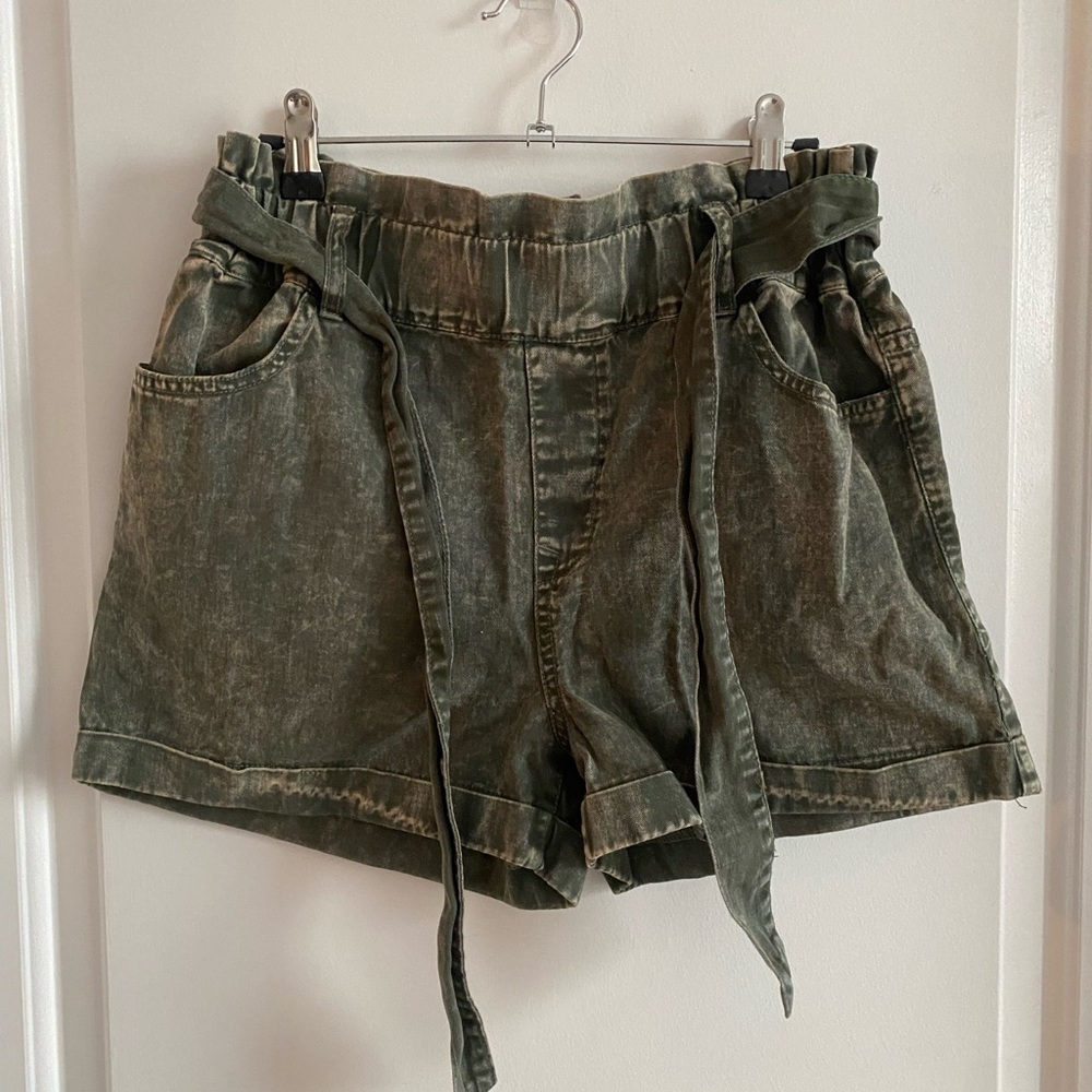 Francesca's Collections High Waist Olive Shorts